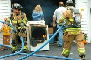 Clothes dryer fire.