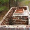 Prep chimney for new concrete crown. Paoli, Indiana.