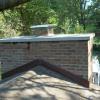 Finished look at the chimney we built with a proper concrete crown. Jasper, Indiana. 